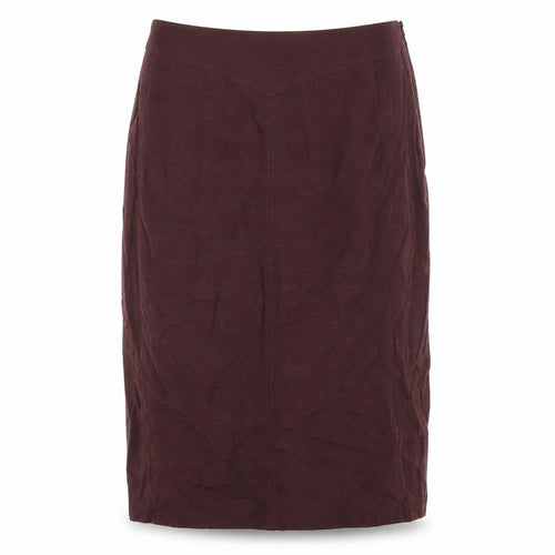 Country Casuals Womens Purple Modal Straight & Pencil Skirt Size 12 Zip