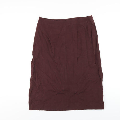 Country Casuals Womens Purple Modal Straight & Pencil Skirt Size 12 Zip