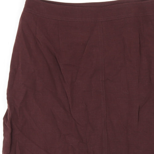 Country Casuals Womens Purple Modal Straight & Pencil Skirt Size 12 Zip