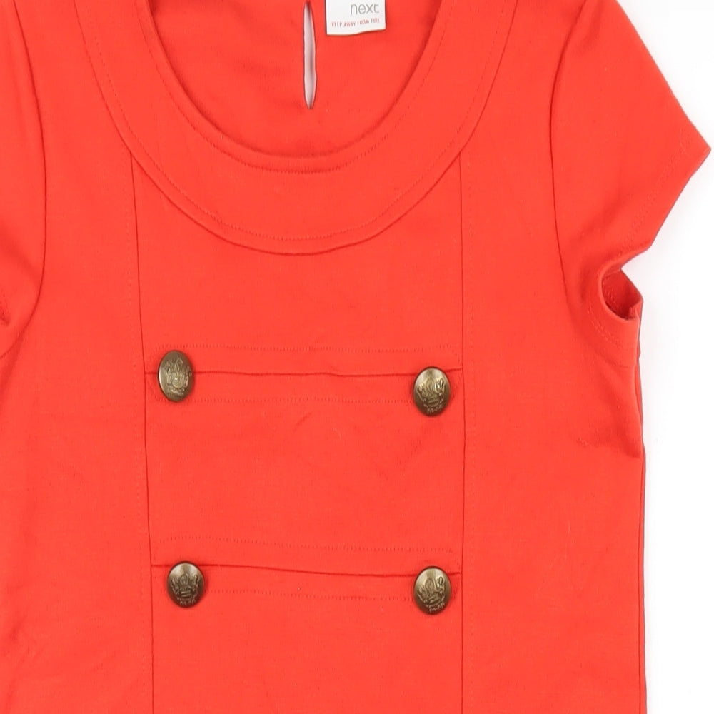 NEXT Girls Red Polyester A-Line Size 12 Years Round Neck Pullover