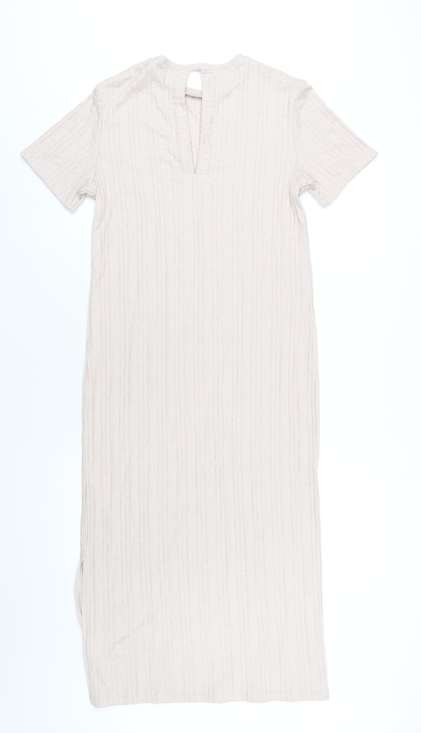 Topshop Womens Pink Polyester T-Shirt Dress Size 12 Round Neck Pullover