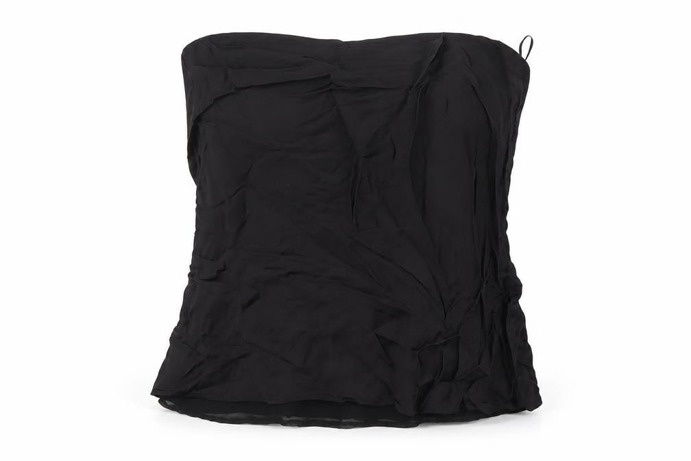 Zara Womens Black Polyester Basic T-Shirt Size S Square Neck