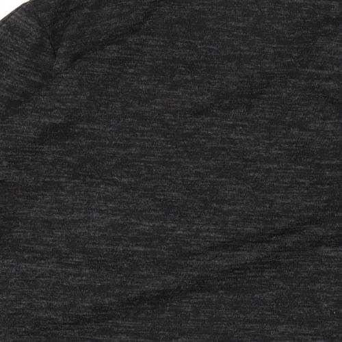 Quiz Womens Grey Polyester Basic T-Shirt Size L V-Neck