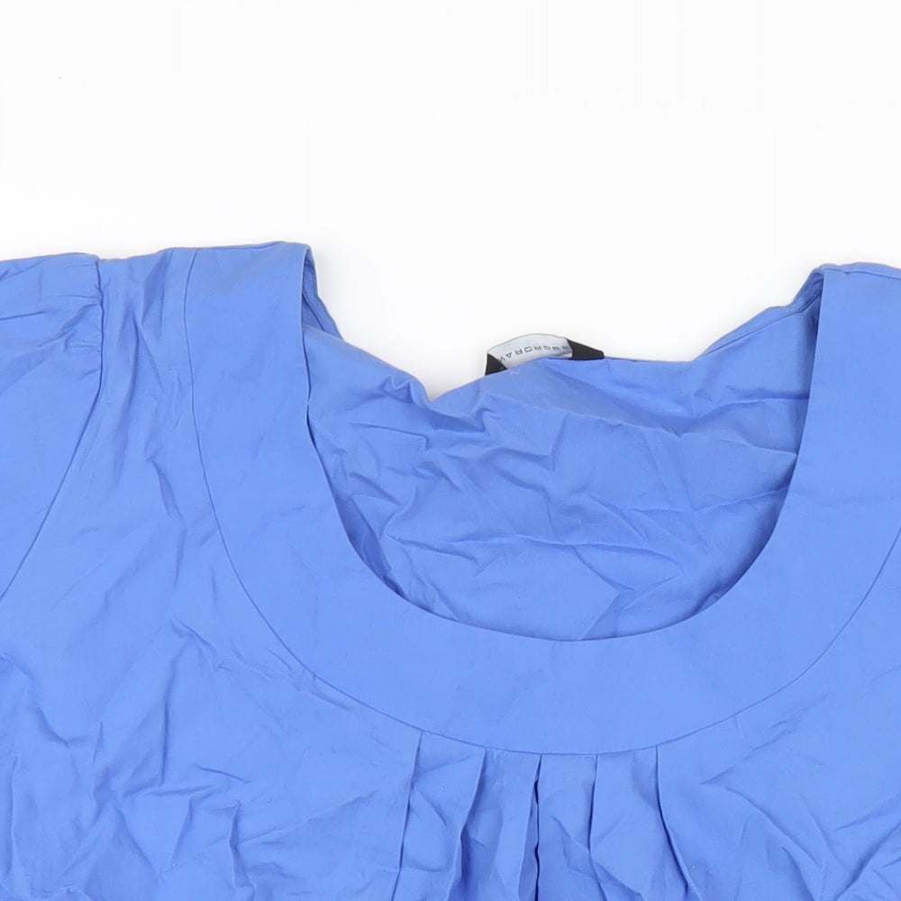 Wardrobe Womens Black Cotton Basic T-Shirt Size 32 Scoop Neck