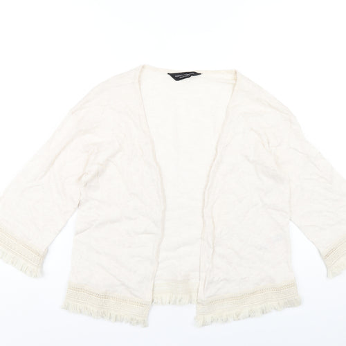 Dorothy Perkins Womens Ivory V-Neck Cotton Cardigan Jumper Size M