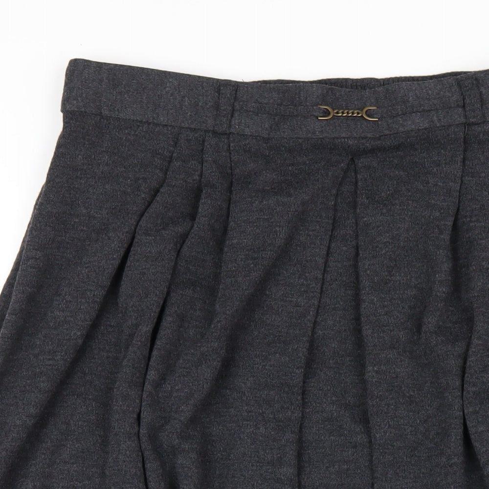 St Michael Womens Grey Acrylic A-Line Skirt Size 18