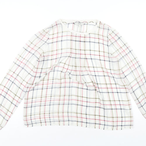 NEXT Womens Multicoloured Check Polyester Basic Blouse Size 6 Round Neck