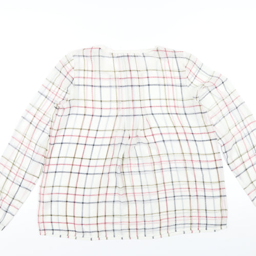 NEXT Womens Multicoloured Check Polyester Basic Blouse Size 6 Round Neck