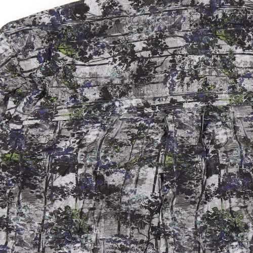 NEXT Womens Multicoloured Geometric Viscose Basic Button-Up Size 12 Collared