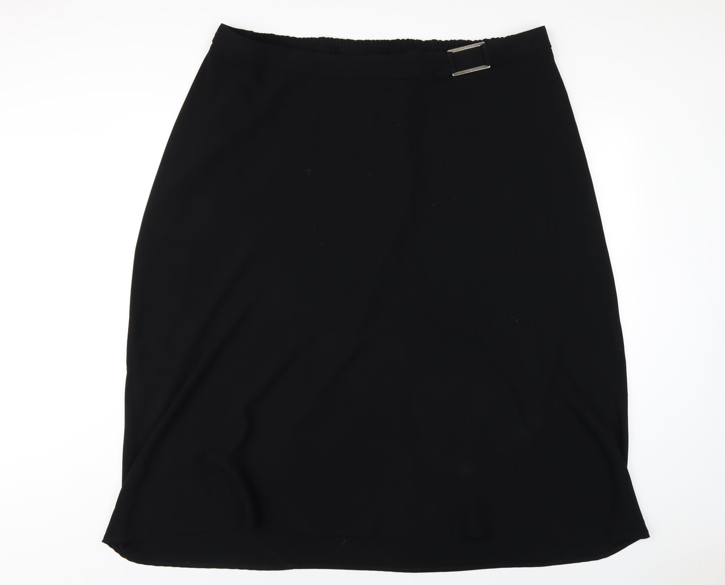essence Womens Black Polyester A-Line Skirt Size 30