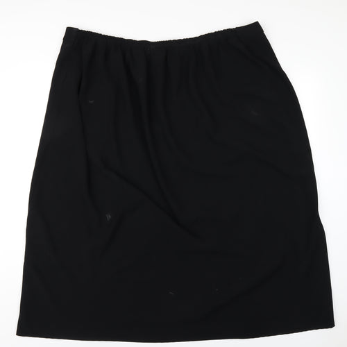 essence Womens Black Polyester A-Line Skirt Size 30