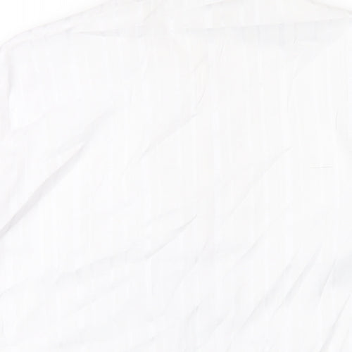 Miladys Womens White Polyester Basic Button-Up Size 12 Mock Neck
