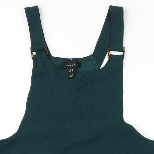 New Look Womens Green Polyester A-Line Size 10 Round Neck Pullover