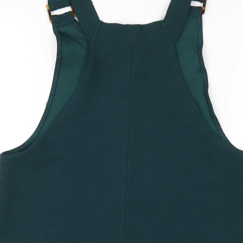 New Look Womens Green Polyester A-Line Size 10 Round Neck Pullover