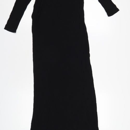 H&M Womens Black Viscose A-Line Size 8 Scoop Neck Pullover