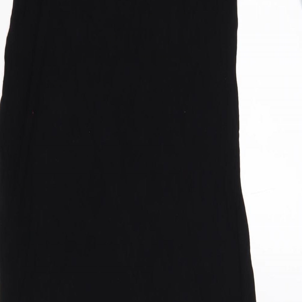 H&M Womens Black Viscose A-Line Size 8 Scoop Neck Pullover