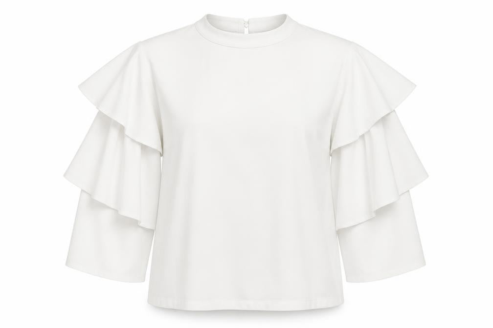 Boohoo Womens White Polyester Basic T-Shirt Size 10 Round Neck