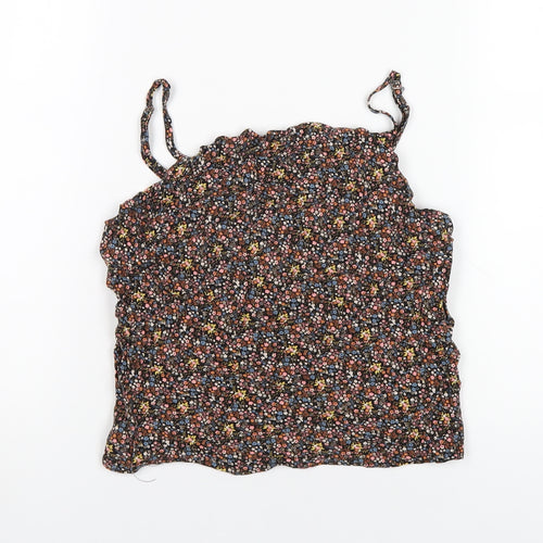 Miss Selfridge Womens Multicoloured Floral Viscose Camisole T-Shirt Size 8 Square Neck