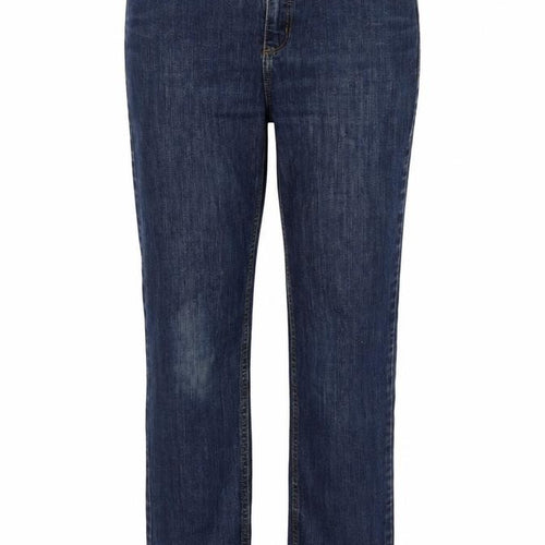 John Lewis Womens Blue Cotton Straight Jeans Size 12 L30 in Regular Zip
