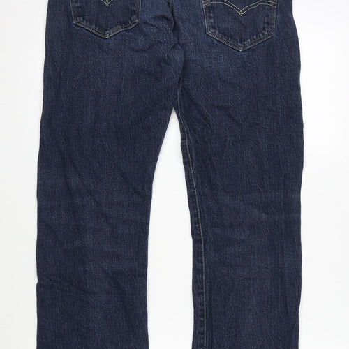 Levi's Mens Blue Cotton Straight Jeans Size 34 in L30 in Regular