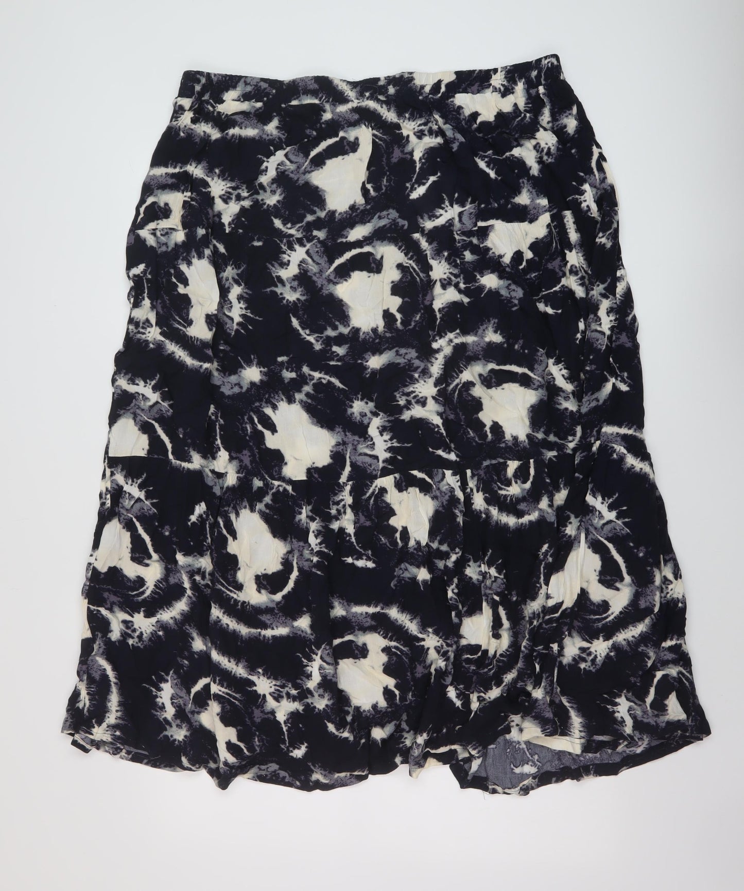 NEXT Womens Blue Geometric Polyester A-Line Skirt Size 20 Button