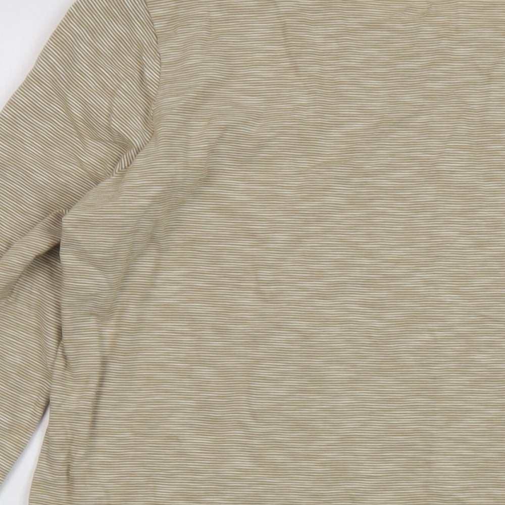 Marks and Spencer Womens Beige Cotton Basic T-Shirt Size 20 Round Neck