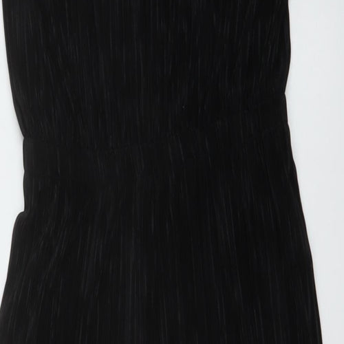 Topshop Womens Black Polyester Jumpsuit One-Piece Size 10 Pullover