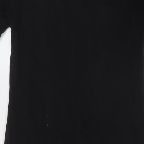 Dorothy Perkins Womens Black Cotton T-Shirt Dress Size 12 Crew Neck Pullover