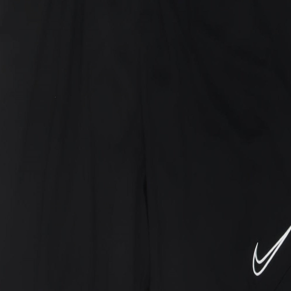 Nike Mens Black Polyester Sweatpants Trousers Size XL L29 in Regular Drawstring