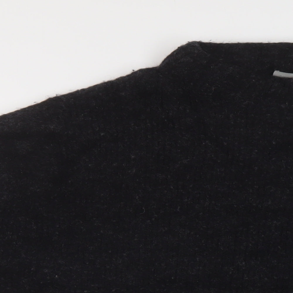 COS Womens Grey Mock Neck Wool Pullover Jumper Size 2XL