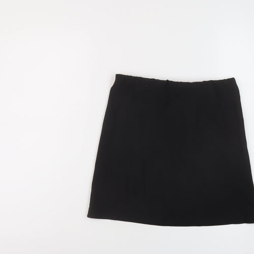 PRETTYLITTLETHING Womens Black Viscose Mini Skirt Size 10