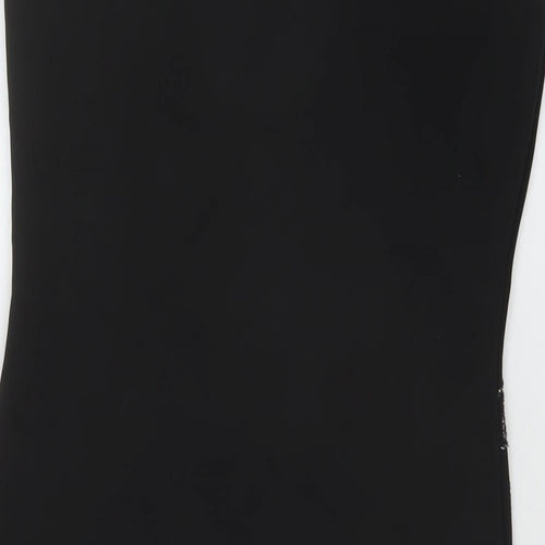 Sweewe Womens Black Geometric Polyester Mini Size M Round Neck Pullover