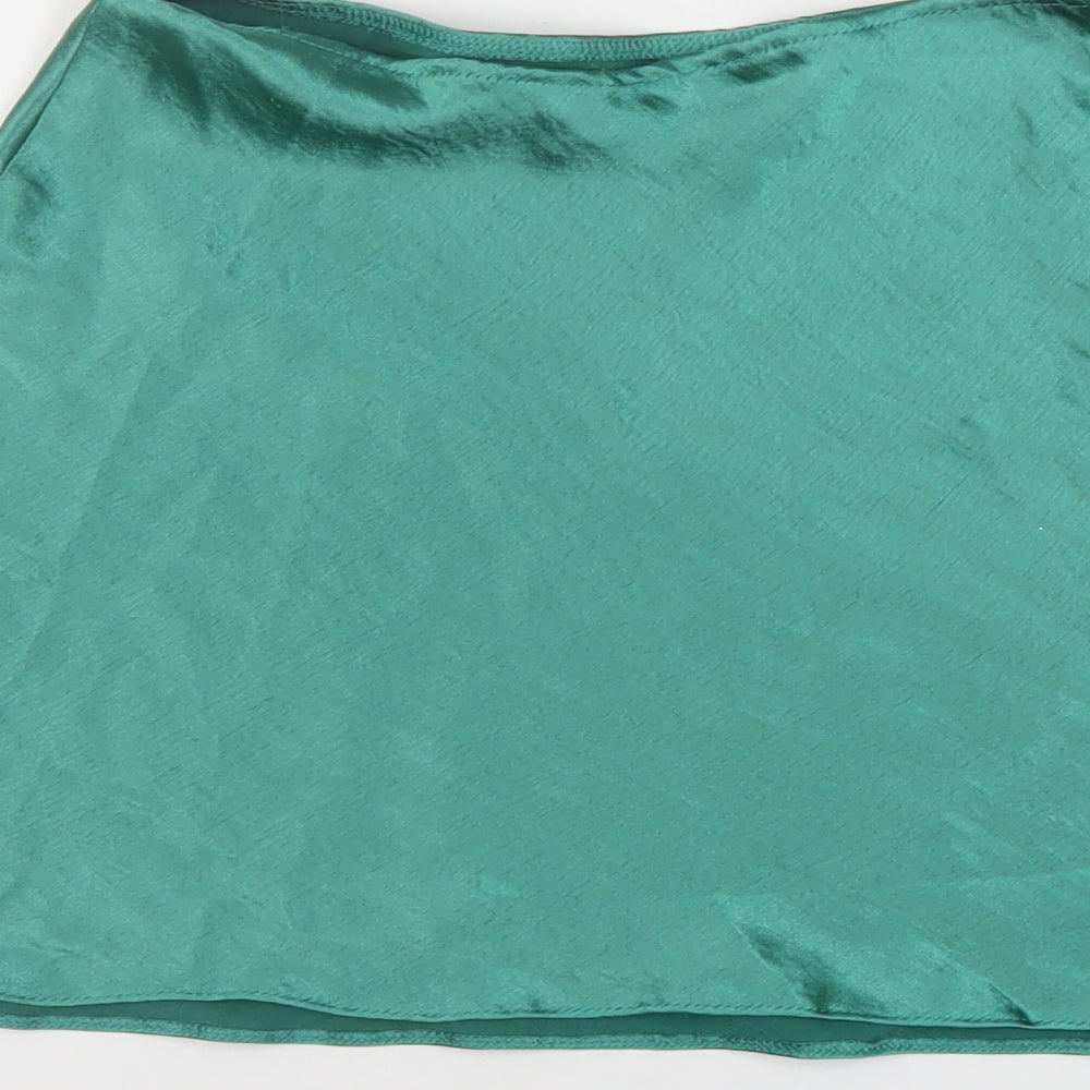 ASOS Womens Green Polyester Mini Skirt Size 8