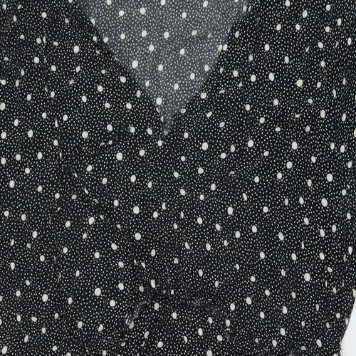 NEXT Womens Beige Polka Dot Viscose A-Line Size 18 V-Neck Pullover