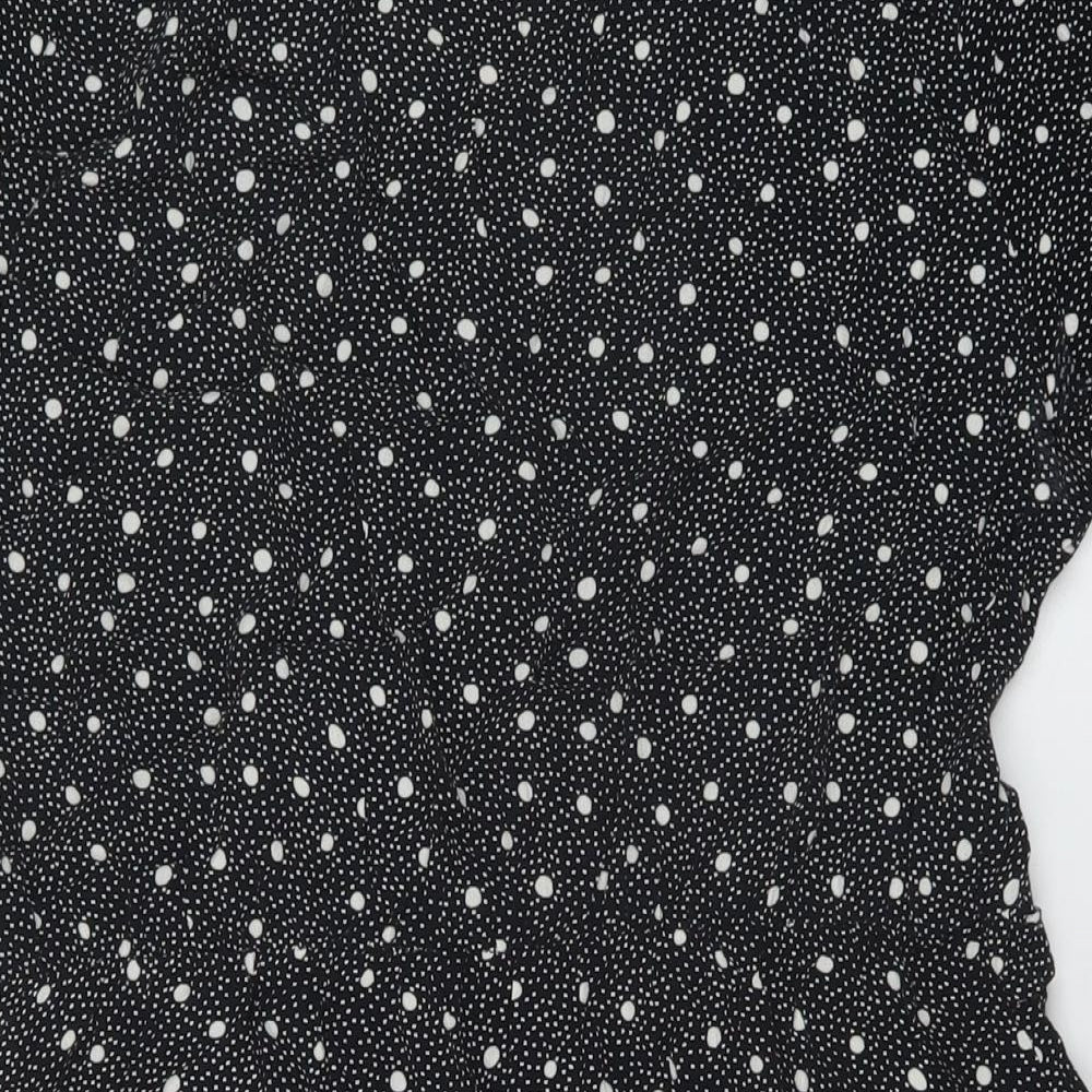 NEXT Womens Beige Polka Dot Viscose A-Line Size 18 V-Neck Pullover