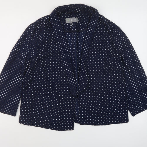 Marks and Spencer Womens Blue Polka Dot Jacket Blazer Size 14
