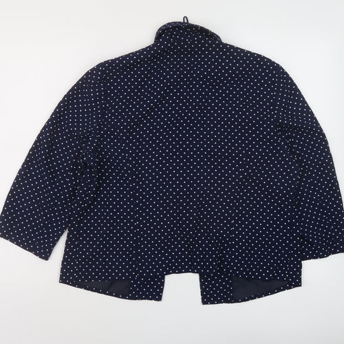 Marks and Spencer Womens Blue Polka Dot Jacket Blazer Size 14