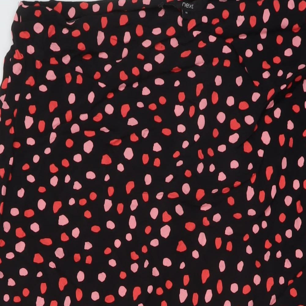 NEXT Womens Multicoloured Geometric Viscose A-Line Skirt Size 18