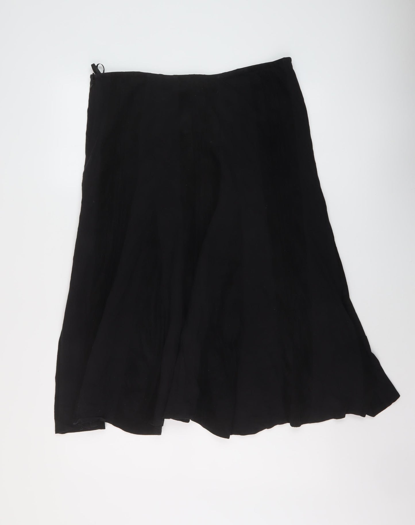 Per Una Womens Black Polyester A-Line Skirt Size 14 Zip