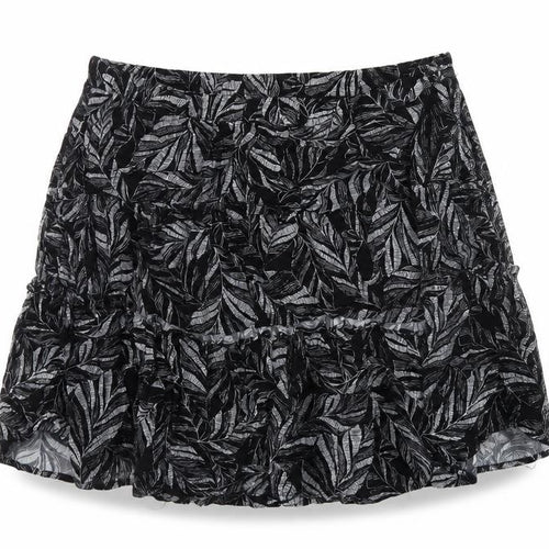 Andy & Lucy Womens Black Geometric Viscose Skater Skirt Size M