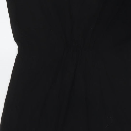 Marks and Spencer Womens Black Viscose Sheath Size 12 Round Neck Pullover