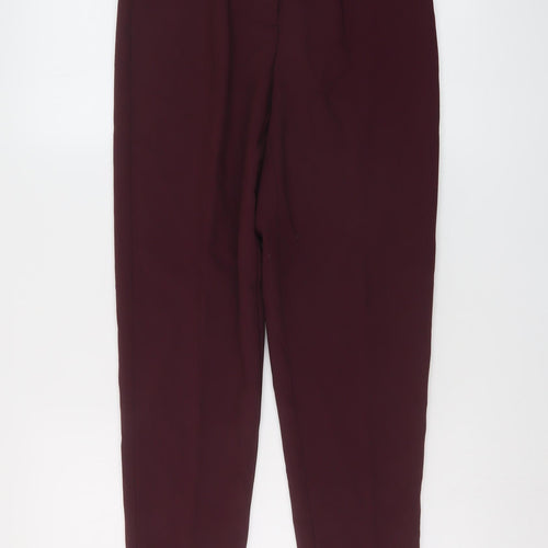 VERO MODA Womens Purple Polyester Chino Trousers Size S L27 in Regular Button