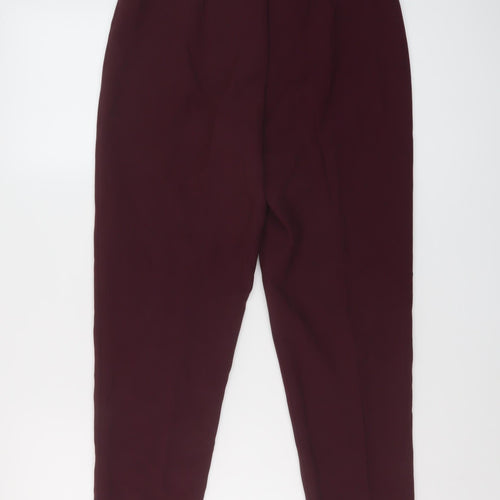 VERO MODA Womens Purple Polyester Chino Trousers Size S L27 in Regular Button