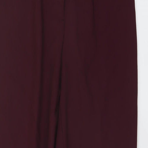 VERO MODA Womens Purple Polyester Chino Trousers Size S L27 in Regular Button