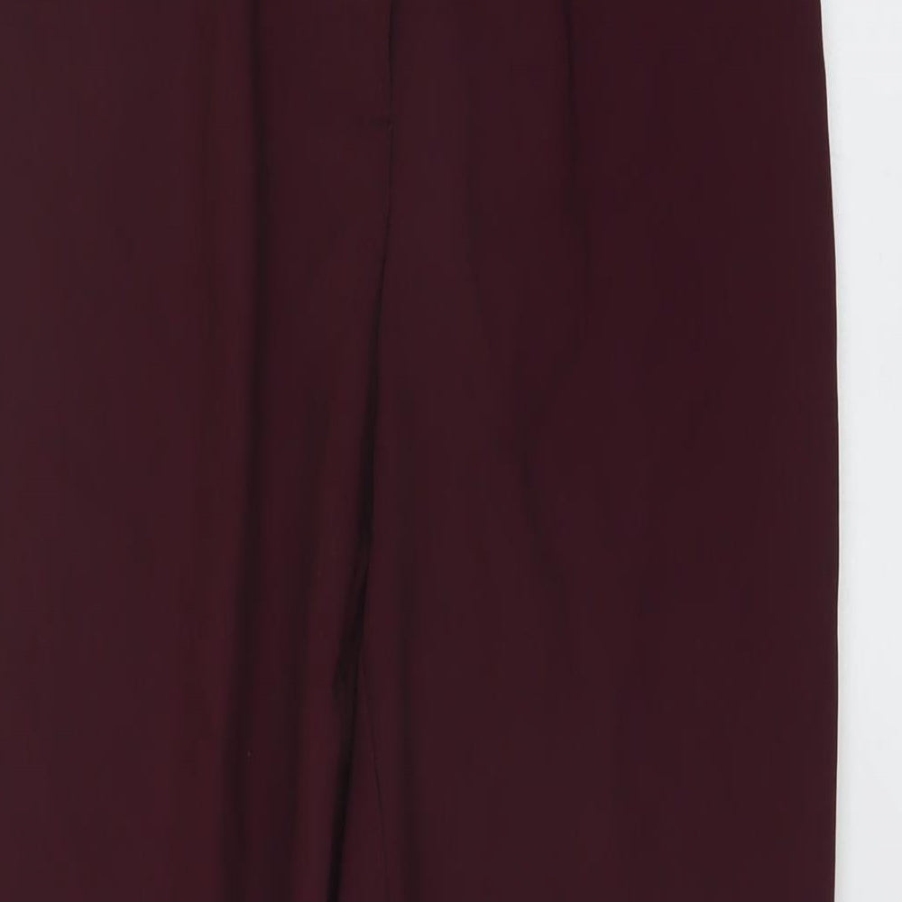 VERO MODA Womens Purple Polyester Chino Trousers Size S L27 in Regular Button