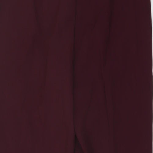 VERO MODA Womens Purple Polyester Chino Trousers Size S L27 in Regular Button
