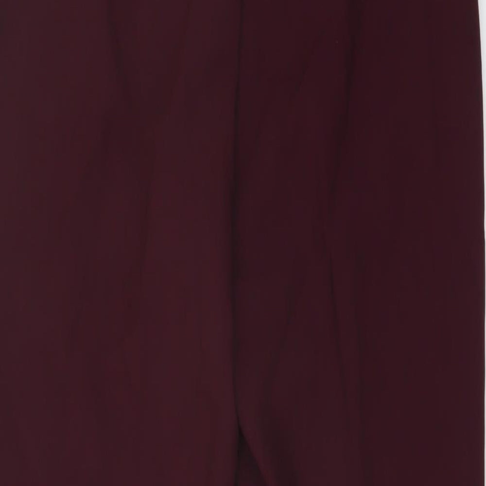 VERO MODA Womens Purple Polyester Chino Trousers Size S L27 in Regular Button
