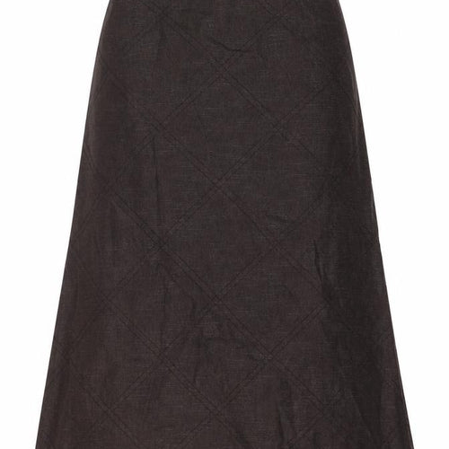 Alecx & Co Womens Brown Cotton A-Line Skirt Size 16 Zip