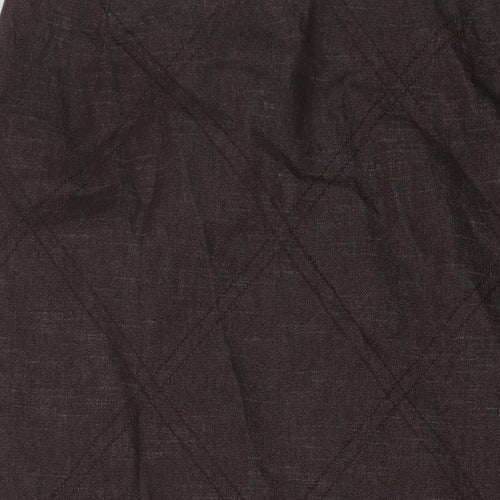 Alecx & Co Womens Brown Cotton A-Line Skirt Size 16 Zip