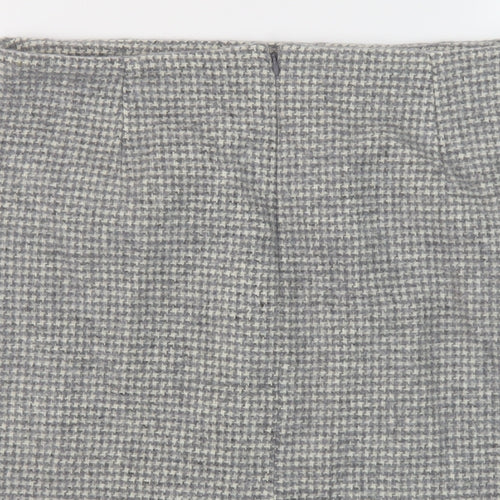Uniqlo Womens Grey Geometric Polyester Mini Skirt Size 32 in Zip